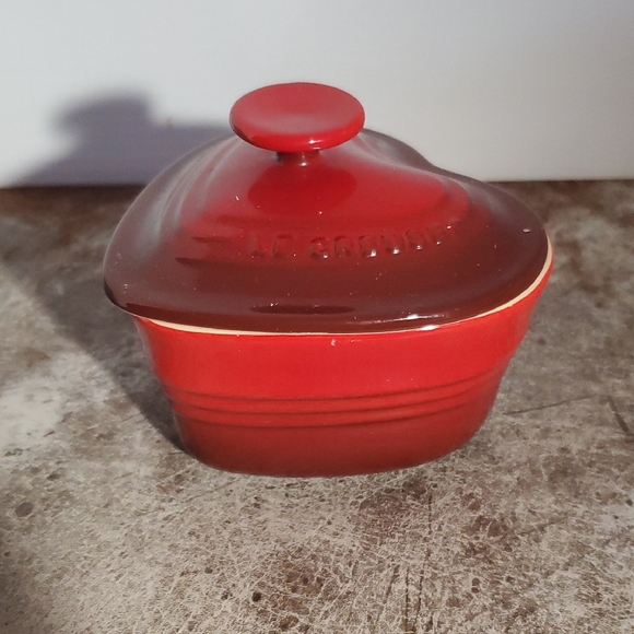 Le Creuset Other - Le Creuset Cherry Heart-Shaped Stoneware Casserole